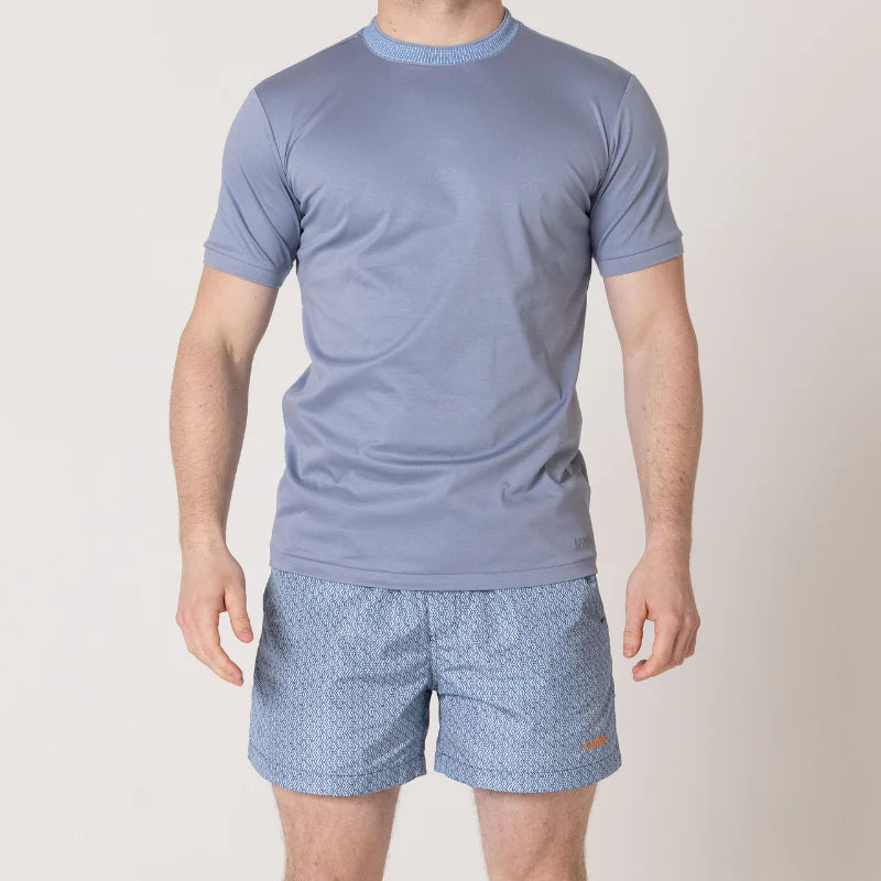 Lanka Collar T-Shirt - Steel Blue